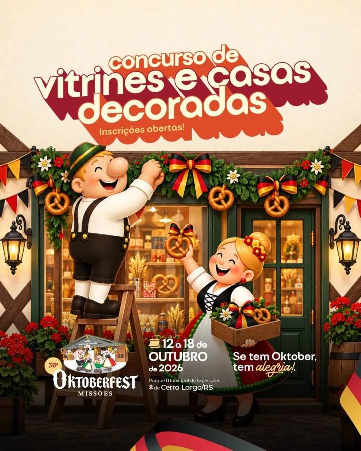 Concurso de Vitrines e Casas Decoradas premia com barris de chopp